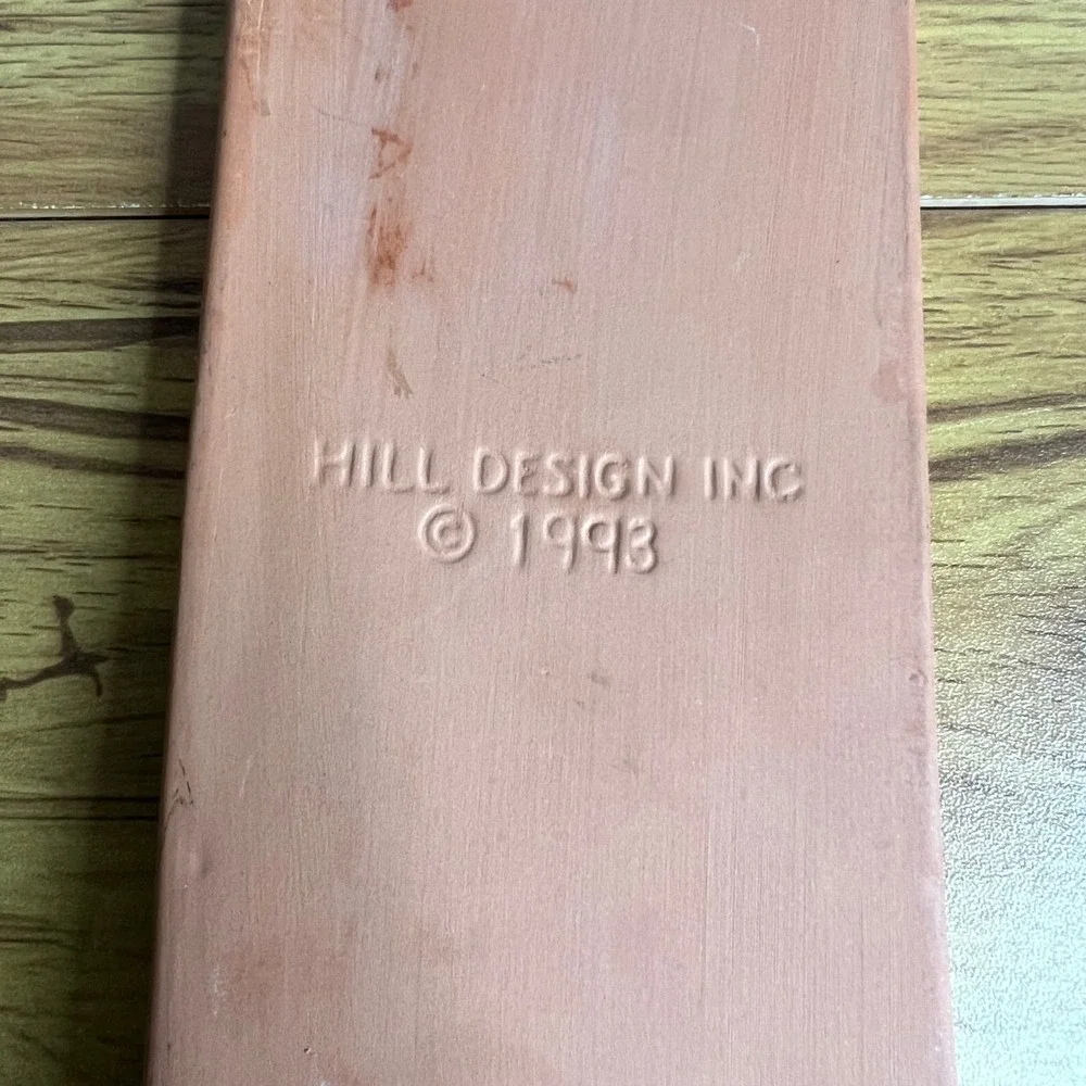Vtg Hill‎ Design Inc Bread Warmer Stone Terracotta Rectangle Cottage Rustic